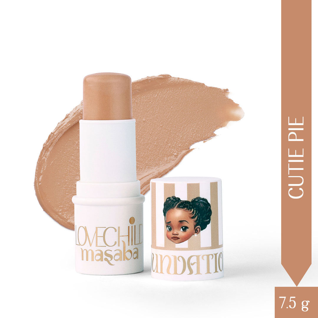 Cutie Pie - Mini Masaba Foundation Makeup Stick (Medium) Easy To Blend, Mattifying Coverage