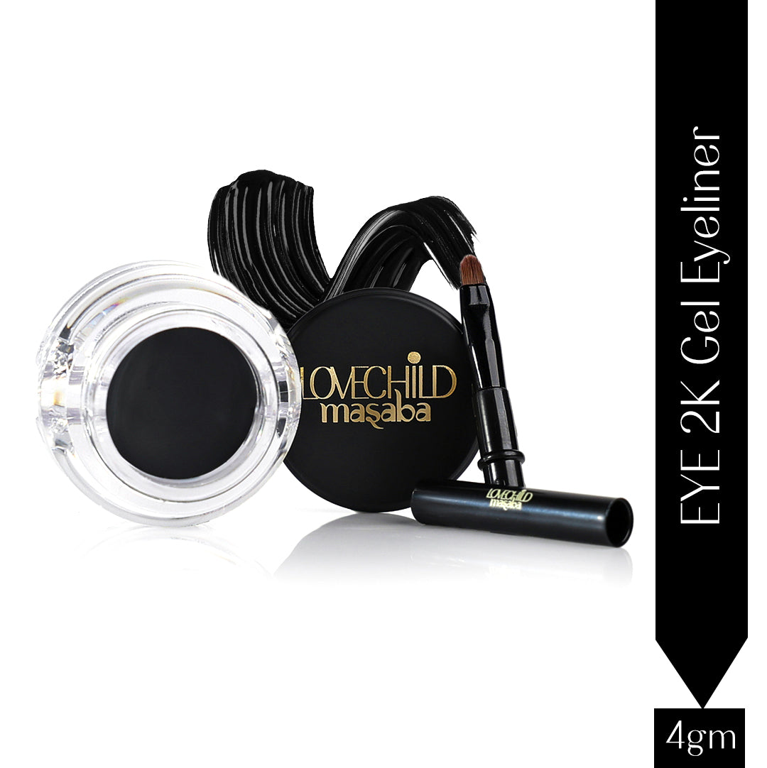 EYE 2K- Gel Eyeliner With Applicator (Black) Smudge-proof, Water-proof & Matte Finish