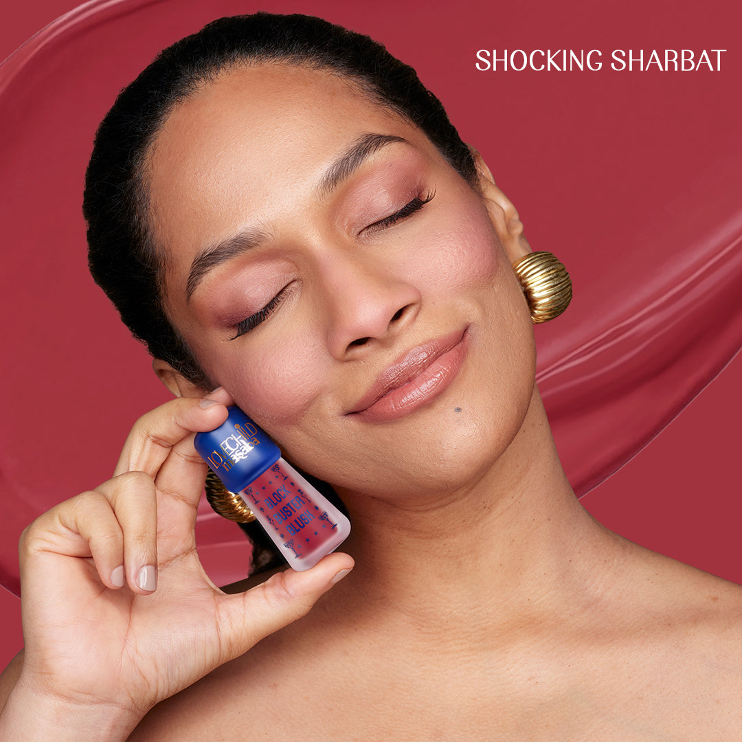 Shocking Sharbat- Block Buster Blush  (Deep Pink) Dewy Matte Finish