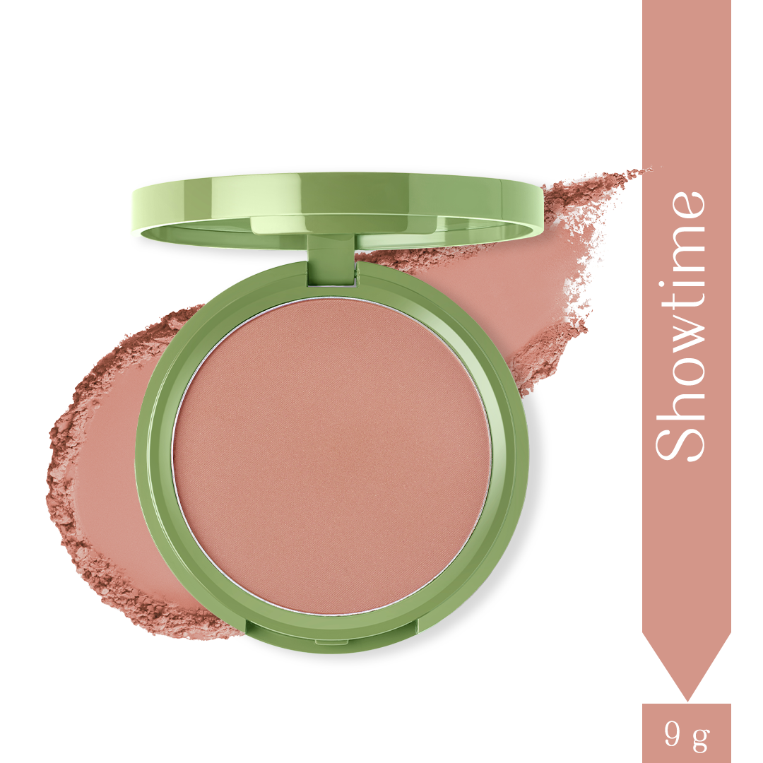 Showtime - Cheek Flick Mattifying Powder Blush (Light Brown) Soft-focus & Long Wear