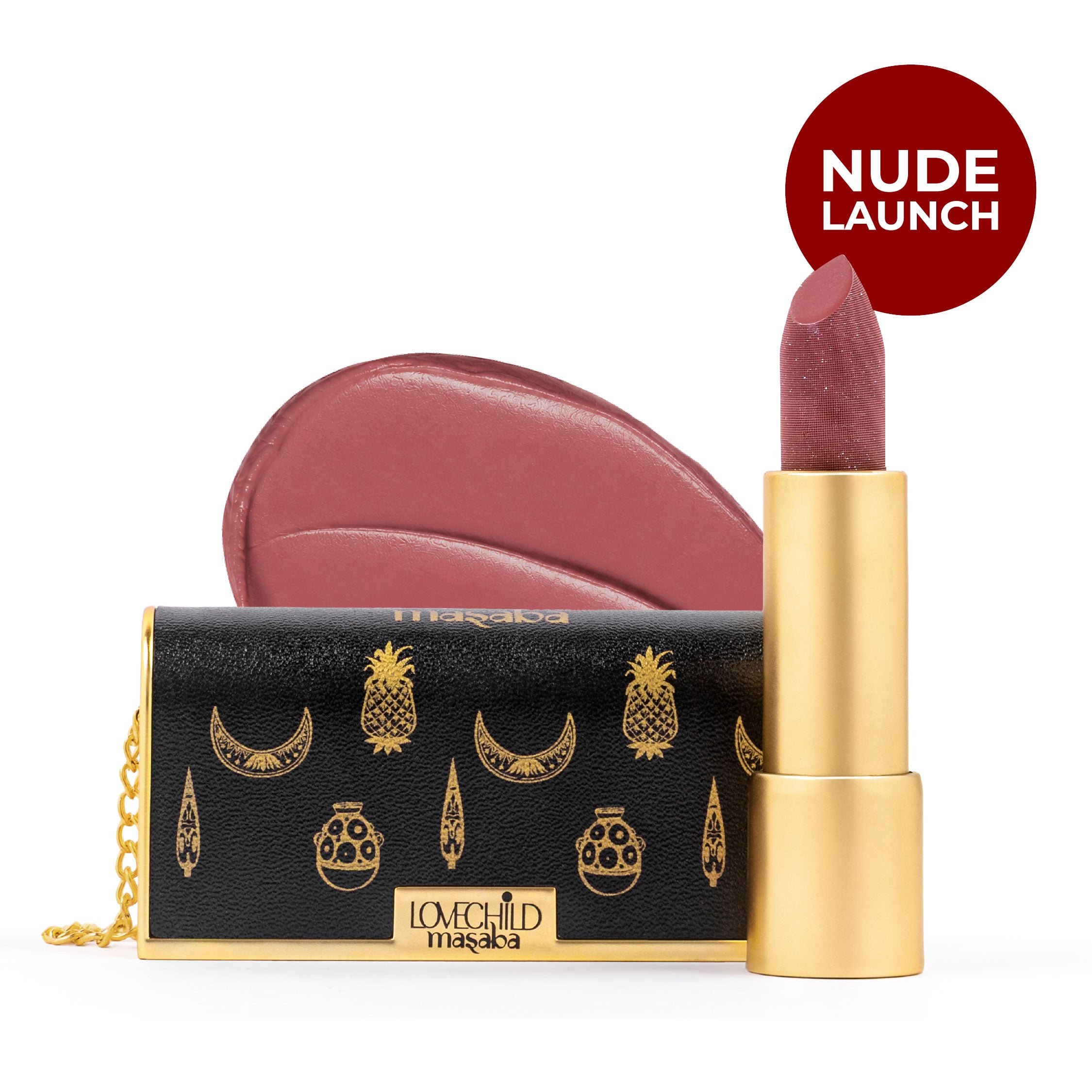 Batua Pocket Lipstick - Thak Gayi (Nude Pink) Rich Satin Finish With In-built Mirror