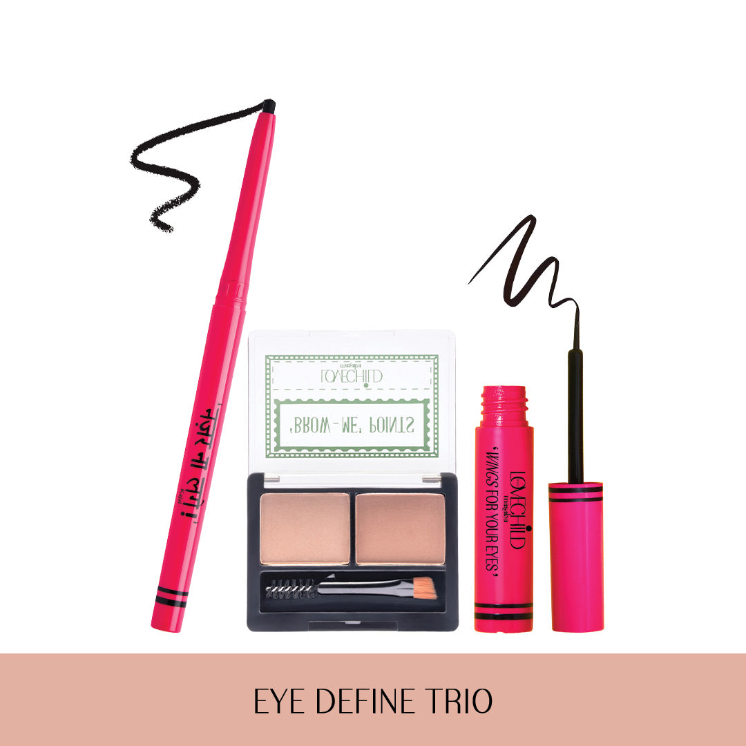 Eye Define Trio (Brow Palette, Eyeliner, & Kajal)