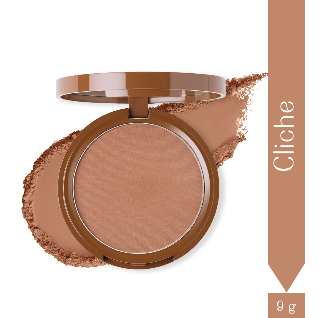 Cliche - Stardust Mattifying Bronzing Powder (Dark Brown) Soft-focus Effect & Builable Coverage