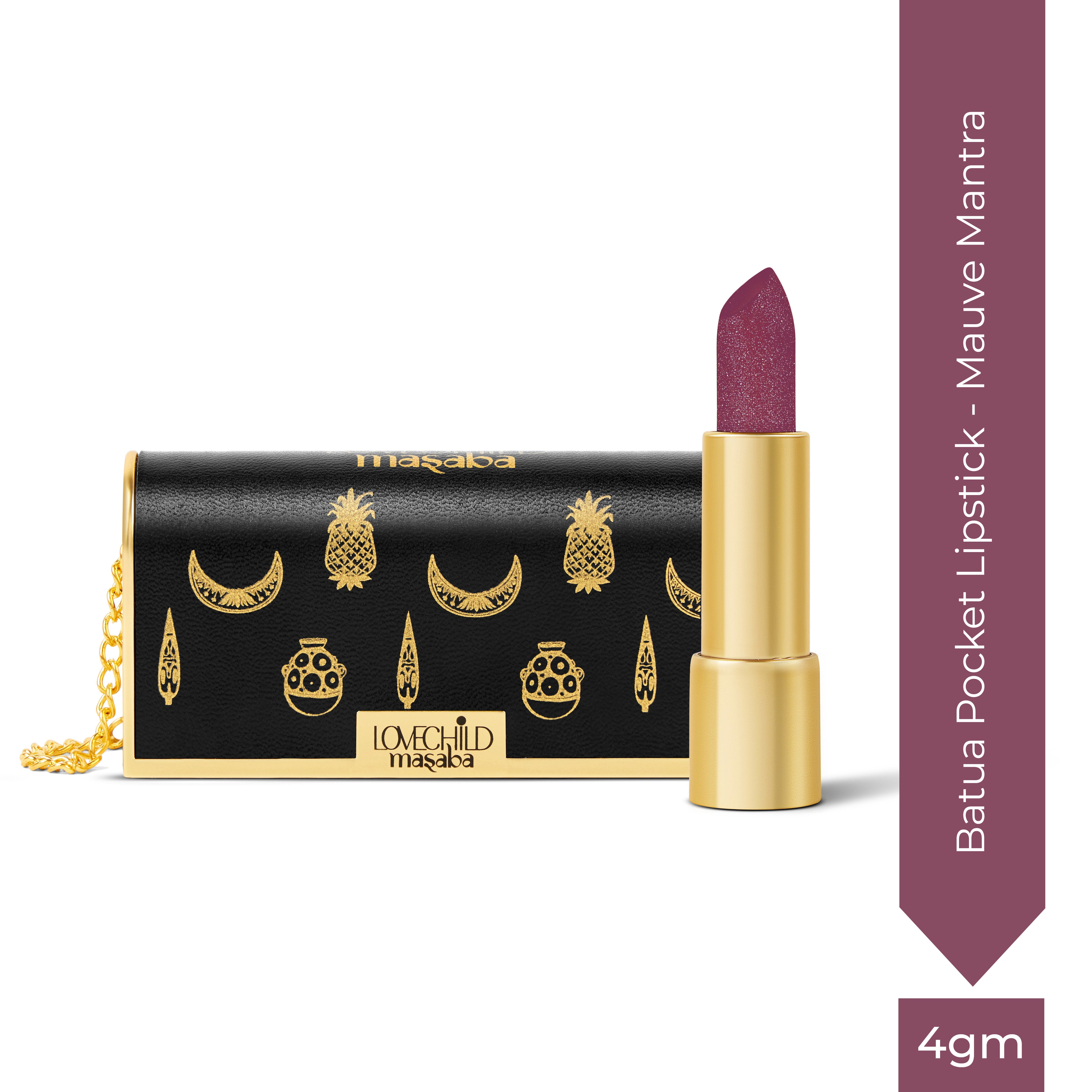 Batua Pocket Lipstick - Mauve Mantra (Mauve) Rich Satin Finish With In-built Mirror