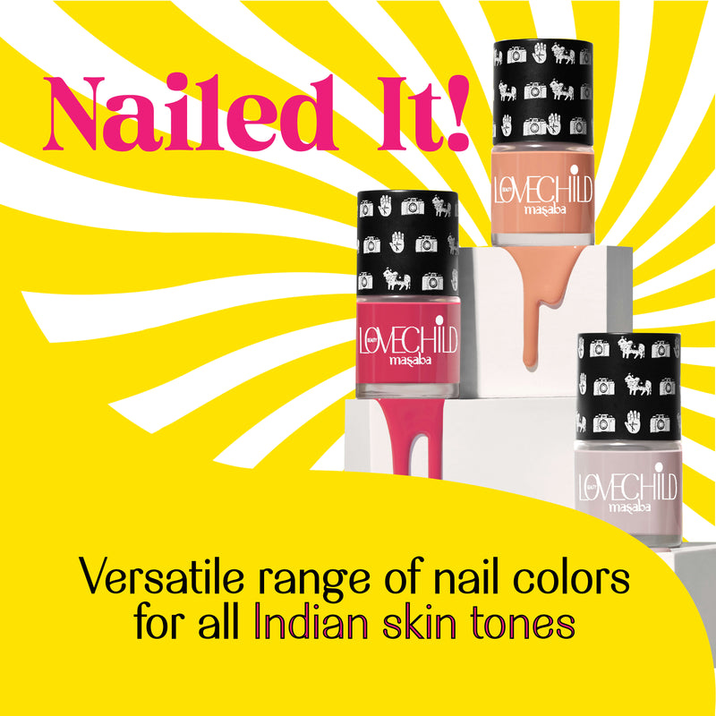 LoveChild Masaba -  Chaand | Breathable Beige Glossy Nail Paint, 8ml