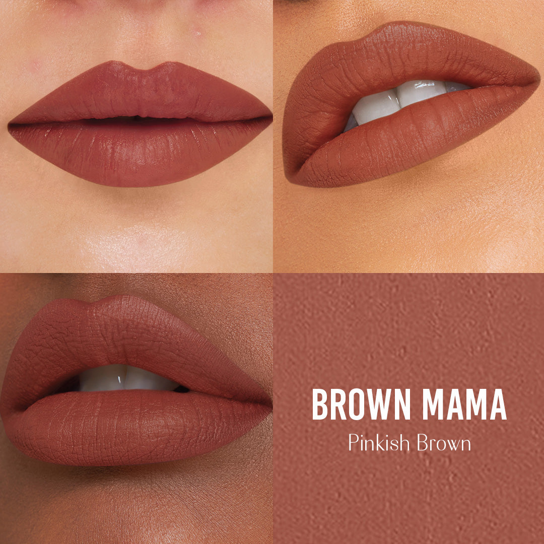 Brown Mama - Bare Browns Ultra Matte Lipstick (Pinkish Brown)- Intense color pay-off