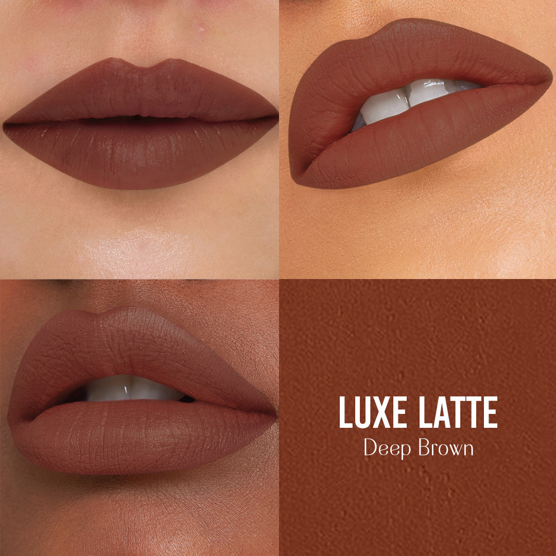 Luxe Latte - Bare Browns Ultra Matte Lipstick (Deep Brown)- Intense color pay-off