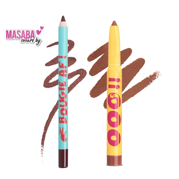 LoveChild Masaba Coffee-on-the-go Liner & Lip Crayon Combo (Bougie AF & OOO!!)