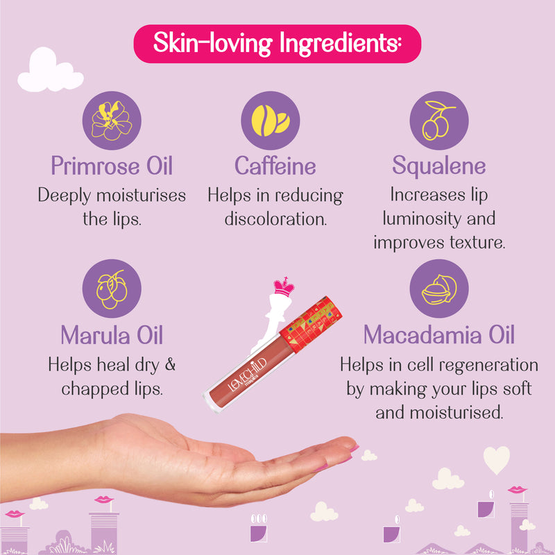 LoveChild Masaba - Rani | Transfer-proof Blue Toned Red Liquid Lipstick, 5ml