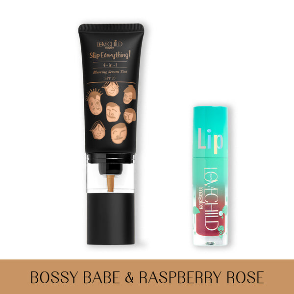 LoveChild Masaba Serum Tint & Lip Oil Combo- Bossy Babe + Raspberry Rose