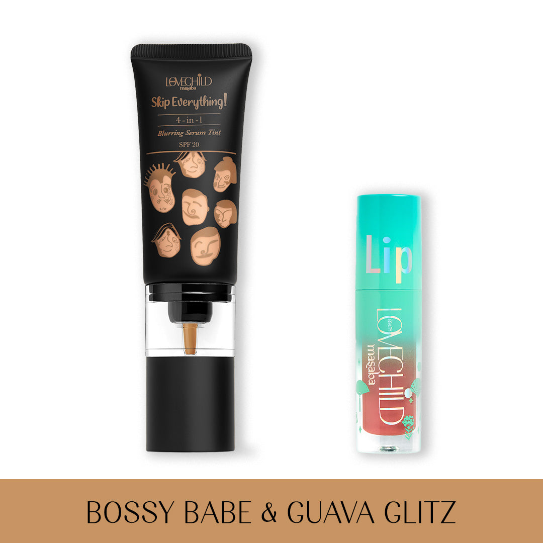 LoveChild Masaba Serum Tint & Lip Oil Combo- Bossy Babe + Guava Glitz