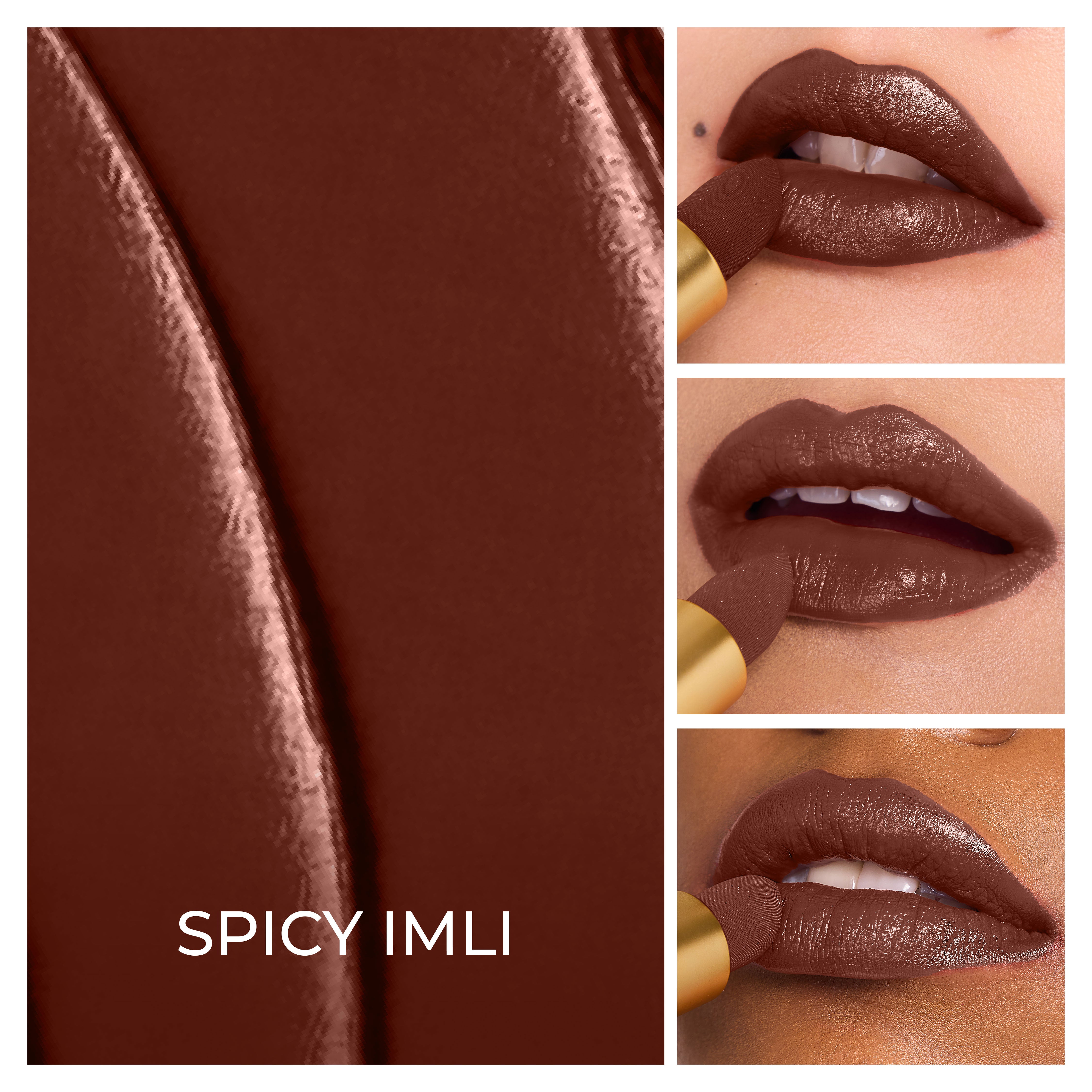 Batua Pocket Lipstick - Spicy Imli (Dark Brown) Rich Satin Finish With In-built Mirror