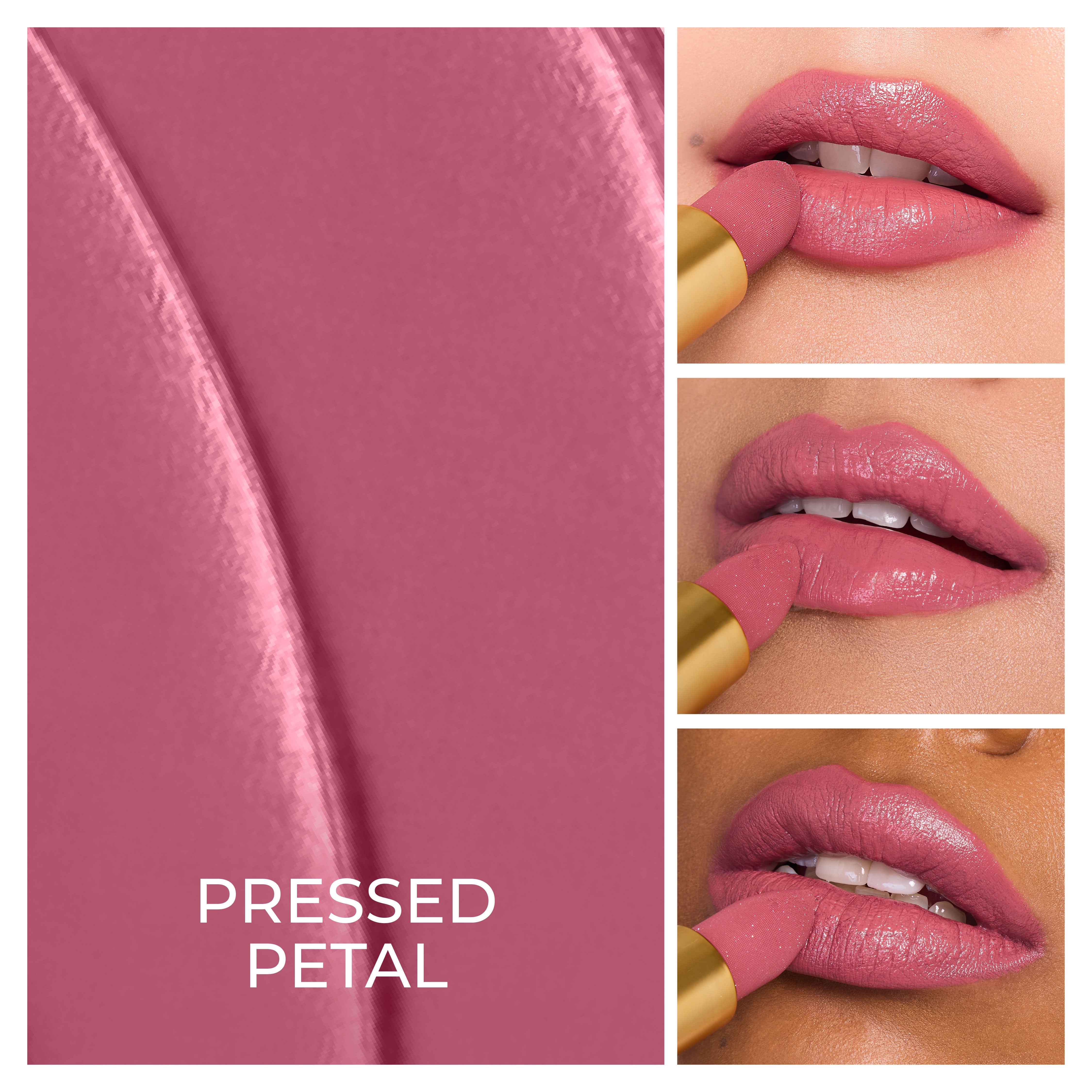 Batua Pocket Lipstick - Pressed Petal (Nude Pink) Rich Satin Finish With In-built Mirror