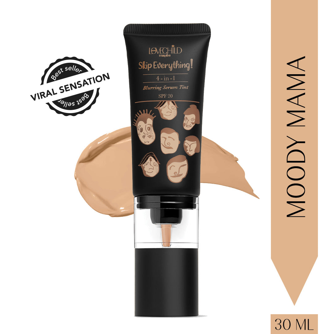 Moody Mama- Skip Everything Blurring Serum Skin Tint  4-in-1 Benefits