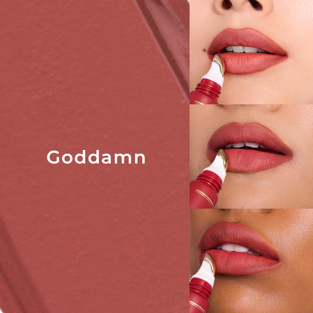 Air Gasm Blurring Lip Tint - Goddamn! (Brick Red) Ultra-blurring Effect and Airbrushed Feel