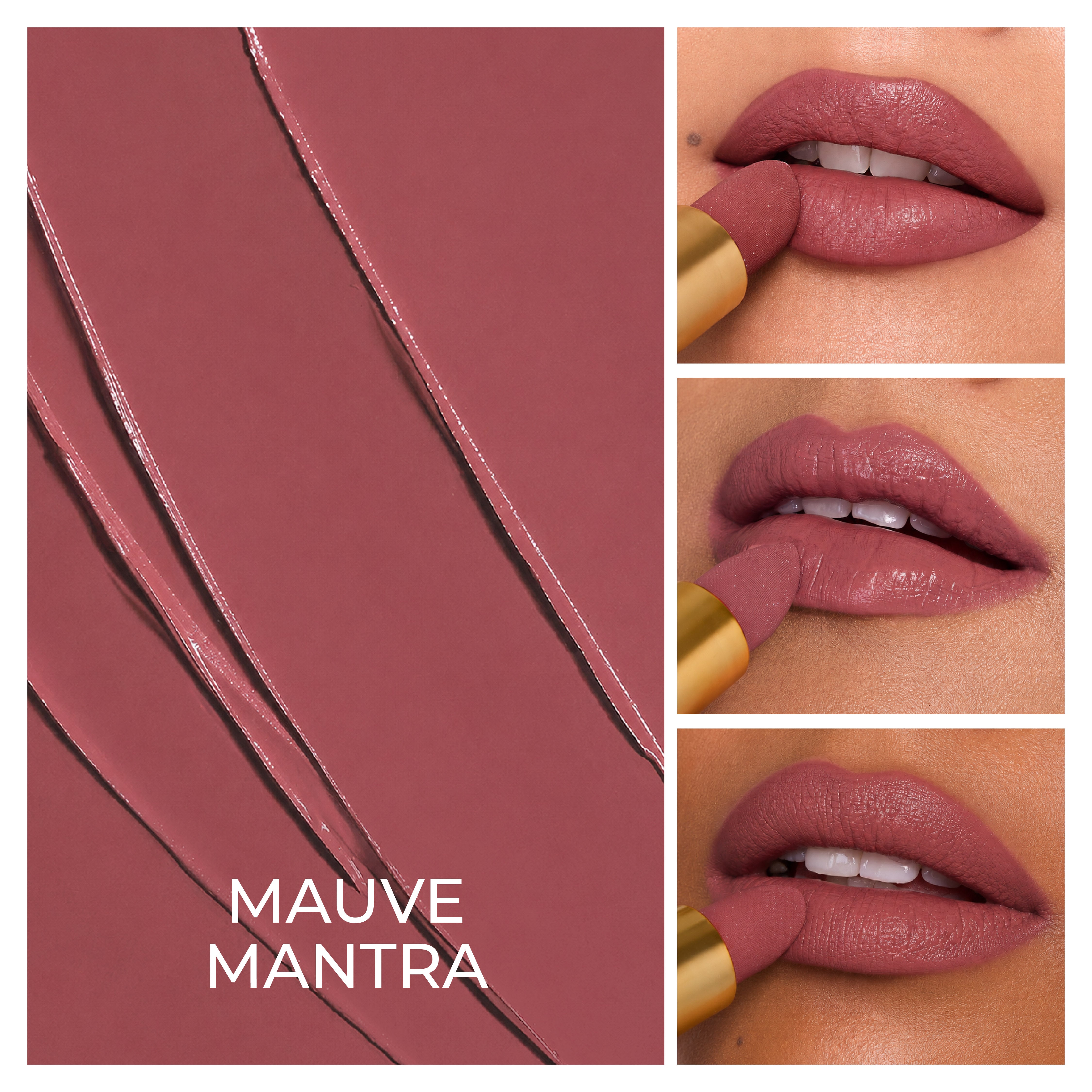 Batua Pocket Lipstick - Mauve Mantra (Mauve) Rich Satin Finish With In-built Mirror