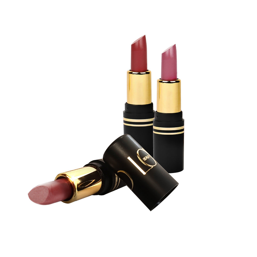 Masaba Pocket Mini Lipsticks - Make Your Own Combo Pack of 3 with pouch | 1.5 g ea. | Cocoa Butter, Vitamin E, Jojoba Oil (NEW)