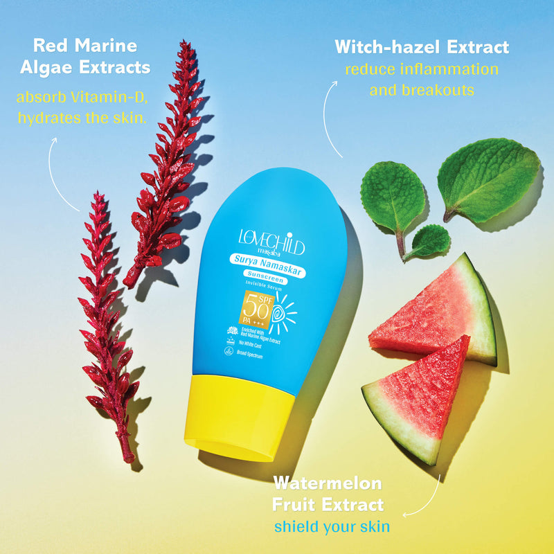 LoveChild Masaba - Surya Namaskar SPF 50 PA+++ Invisible Sunscreen Serum (Pack of 2)