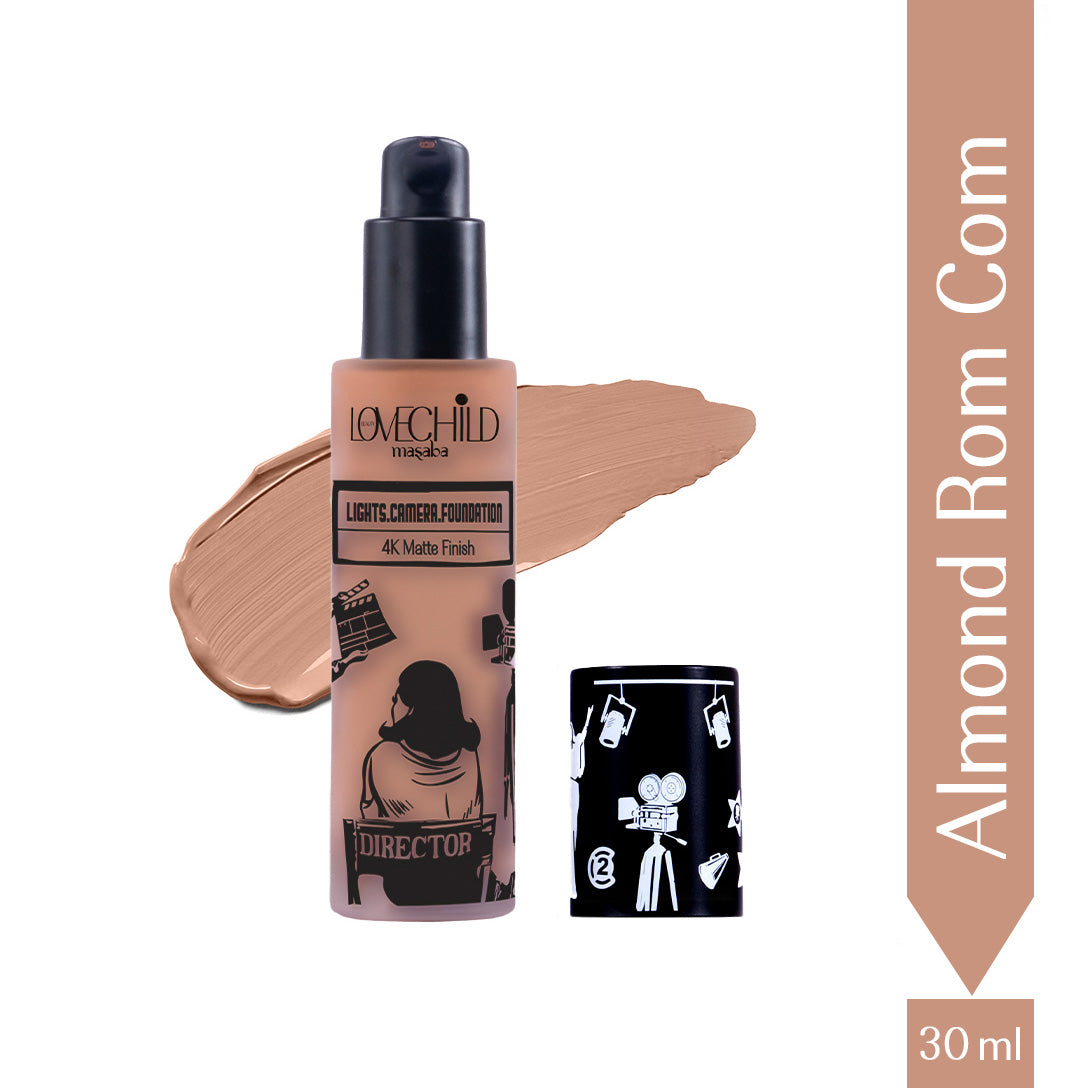 Almond Rom Com- Lights Camera Foundation  4K Matte Finish