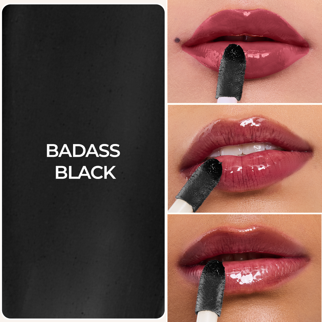Lip Gelato Tinted Lip Oil - Badass Black (Black)