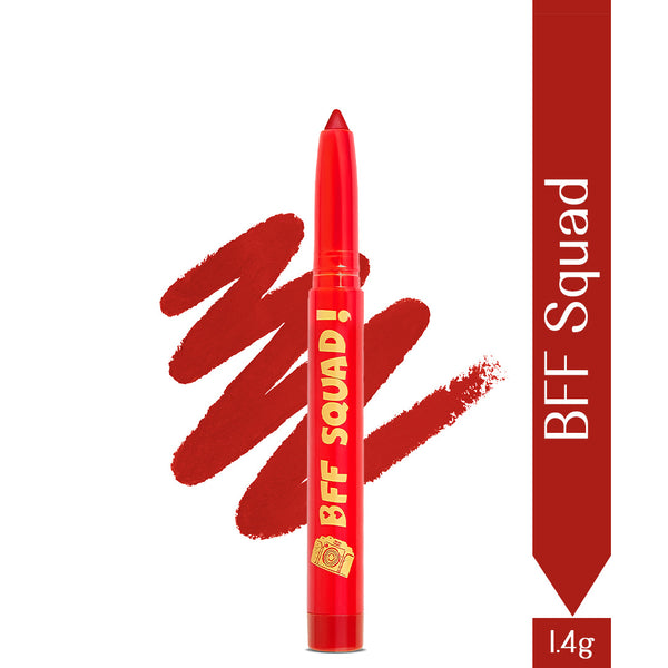 Passport to plump lip volumizing Matte Crayon - BFF Squad! - (Red)