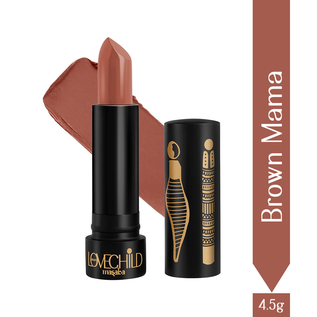 Brown Mama - Bare Browns Ultra Matte Lipstick (Pinkish Brown)- Intense color pay-off