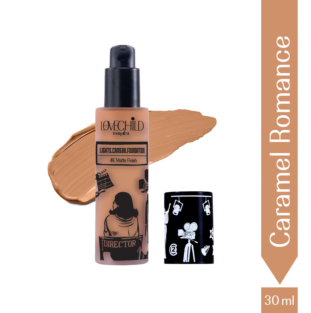 Caramel Romance- Lights Camera Foundation  4K Matte Finish