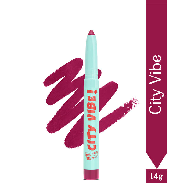 Passport to plump lip volumizing Matte Crayon - City Vibe! - (Magenta)