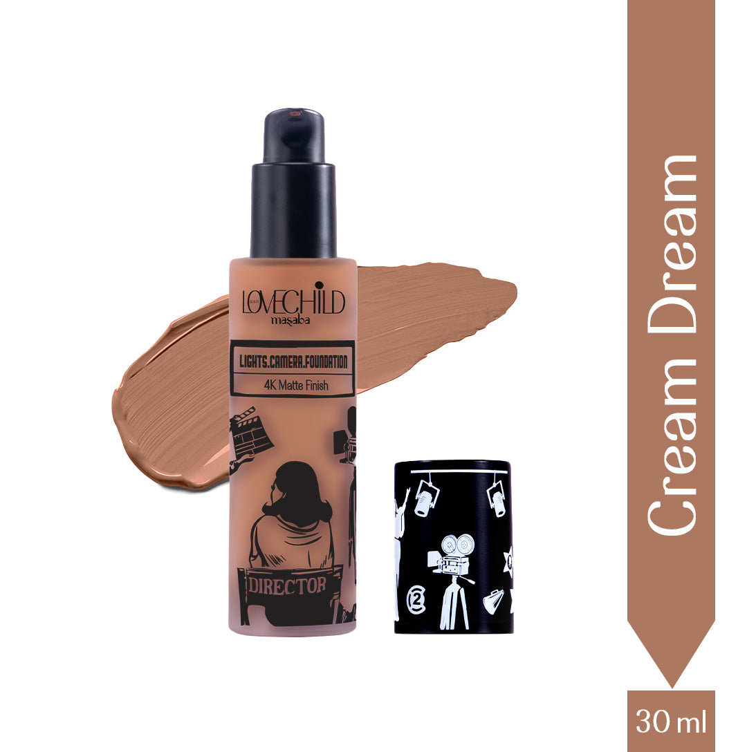 Cream Dream- Lights Camera Foundation  4K Matte Finish