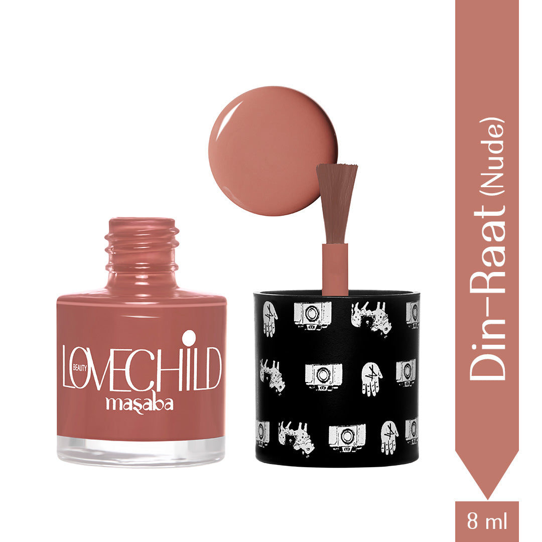 LoveChild Masaba -  Din-Raat | Breathable Nude Glossy Nail Paint, 8ml