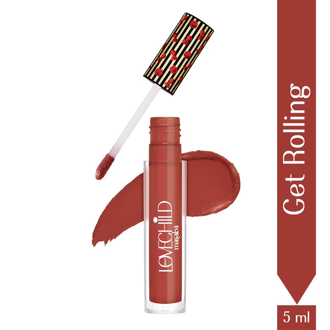 Get Rollin'- Game On! Mad-Matte Liquid Lipstick  (Brick Nude) Transfer-proof