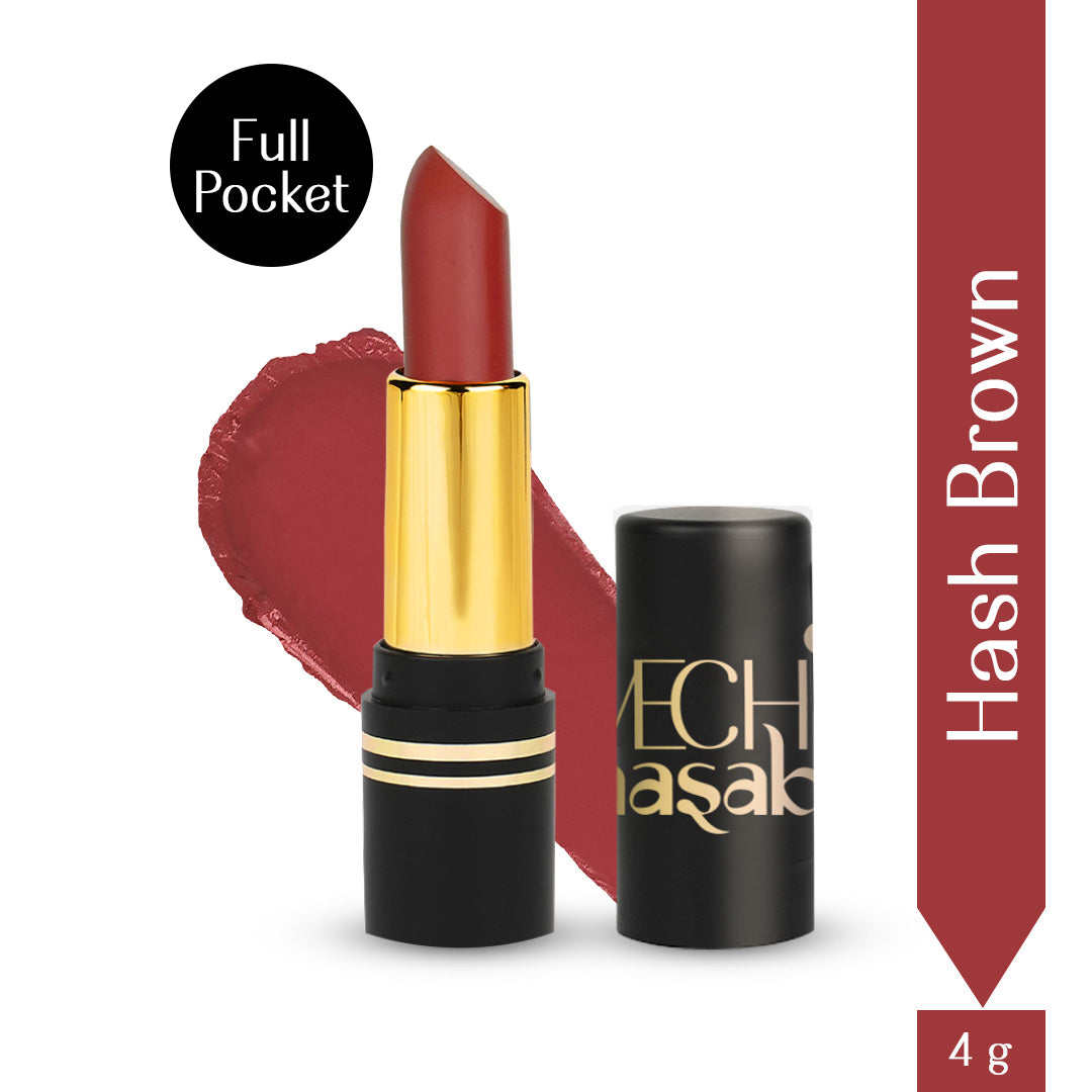 Hash Brown Full Pocket Lipstick (Brown) Soft Matte Finish