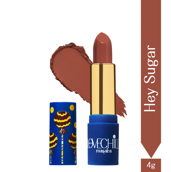 LoveChild Masaba - Hey Sugar | Nude Brown Bullet Lipstick, 4g