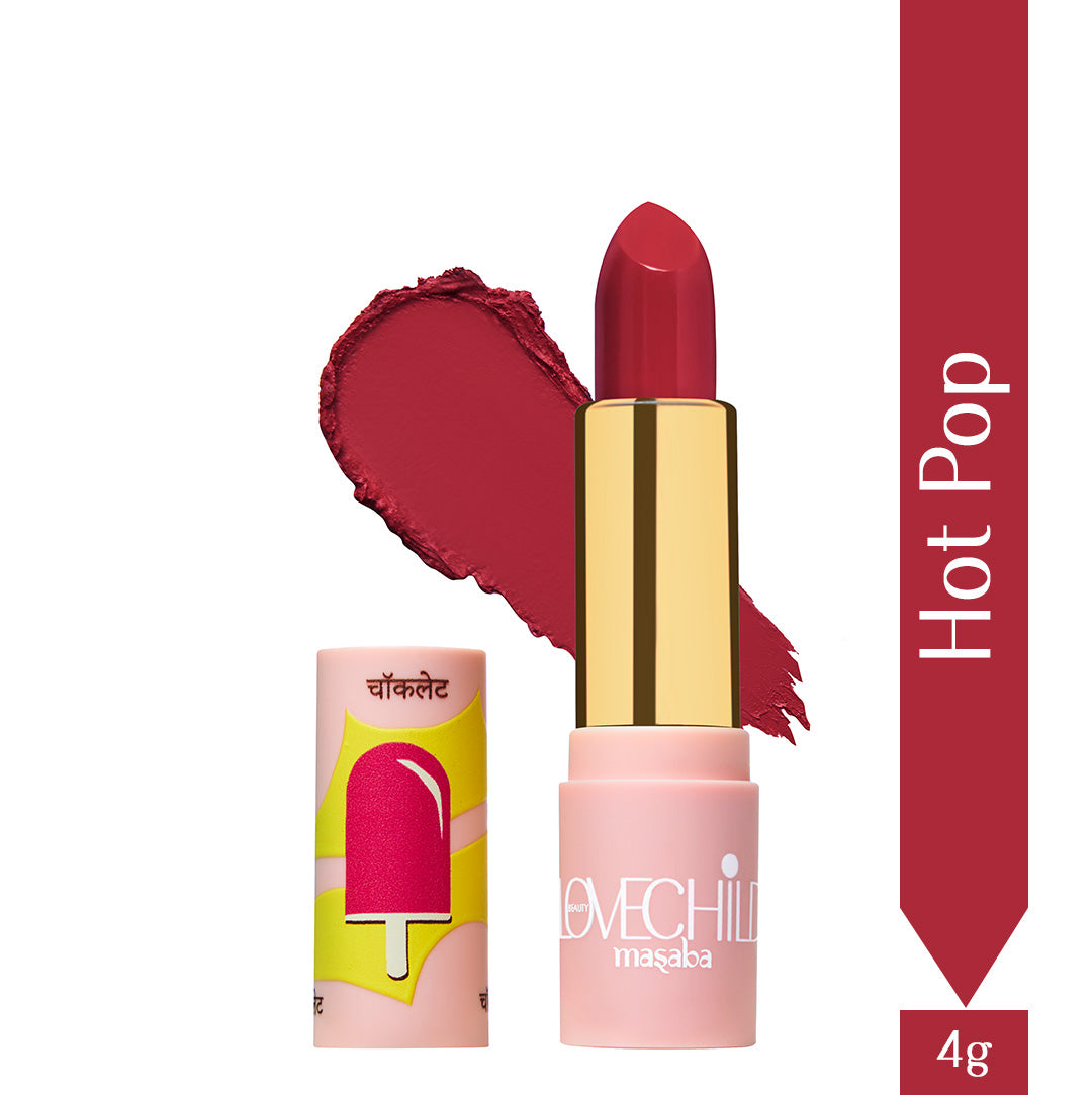 Hot-Pop- Luxe-Matte Lipstick  (Deep Pink) Velvet Matte Finish