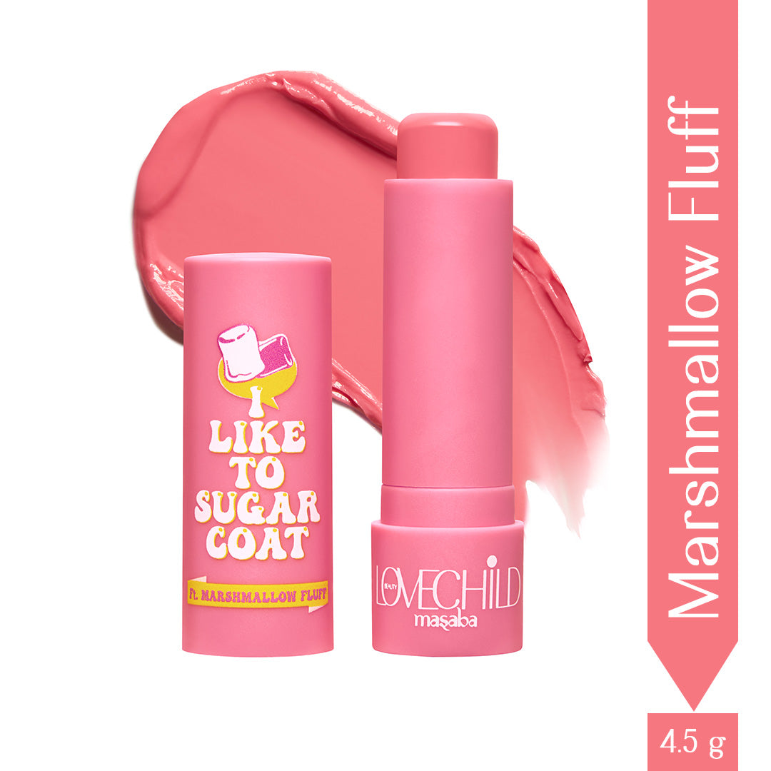 Marshmallow Fluff- I Like To Sugar Coat  (Pink) Hydrating & Tinted Lip Balm with SPF22