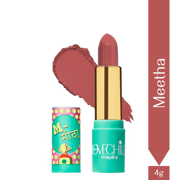 LoveChild Masaba - Meetha | Mauve Pink Bullet Lipstick, 4g