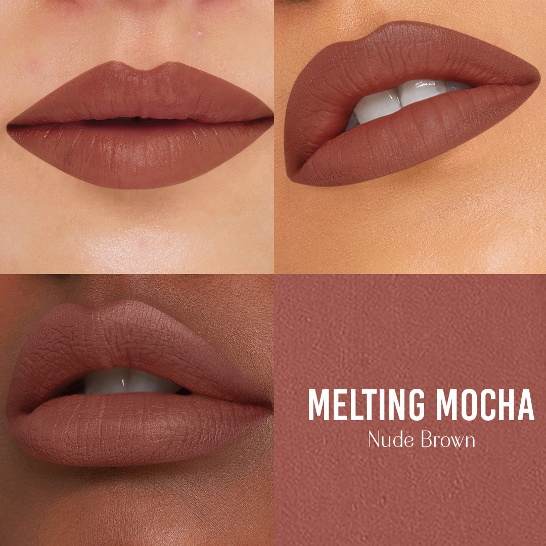 Melting Mocha - Bare Browns Ultra Matte Lipstick (Nude Brown)- Intense color pay-off