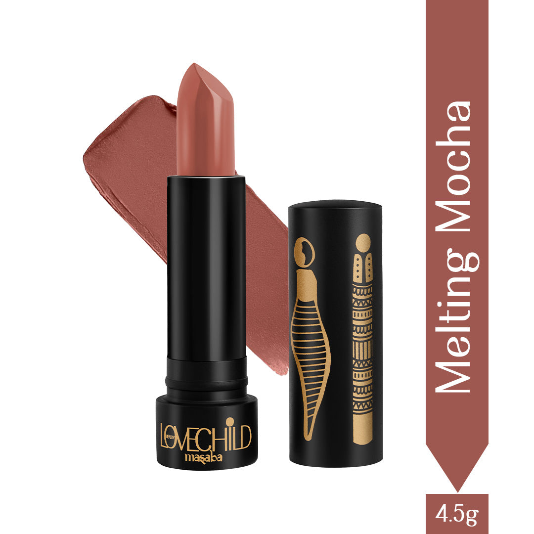 Melting Mocha - Bare Browns Ultra Matte Lipstick (Nude Brown)- Intense color pay-off