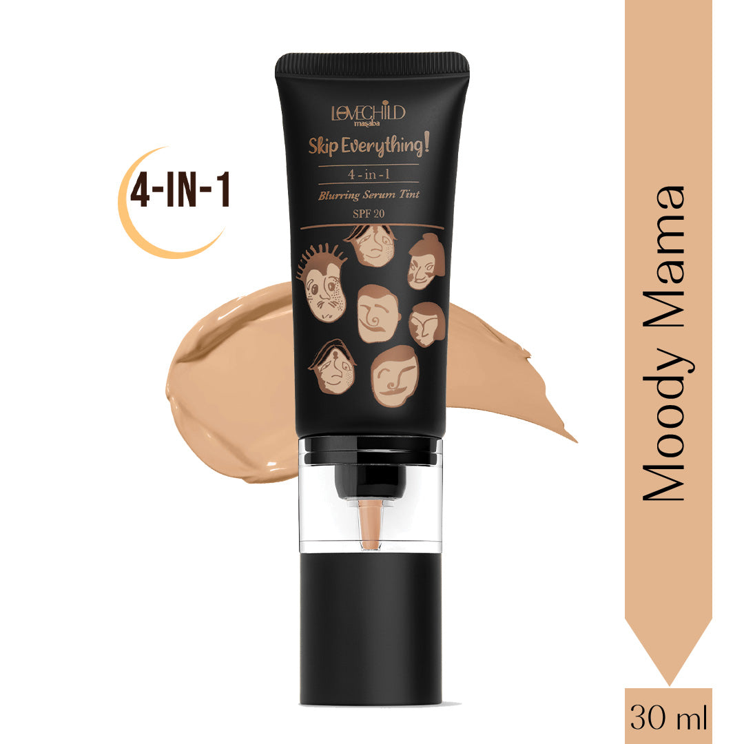 Moody Mama- Skip Everything Blurring Serum Skin Tint  4-in-1 Benefits