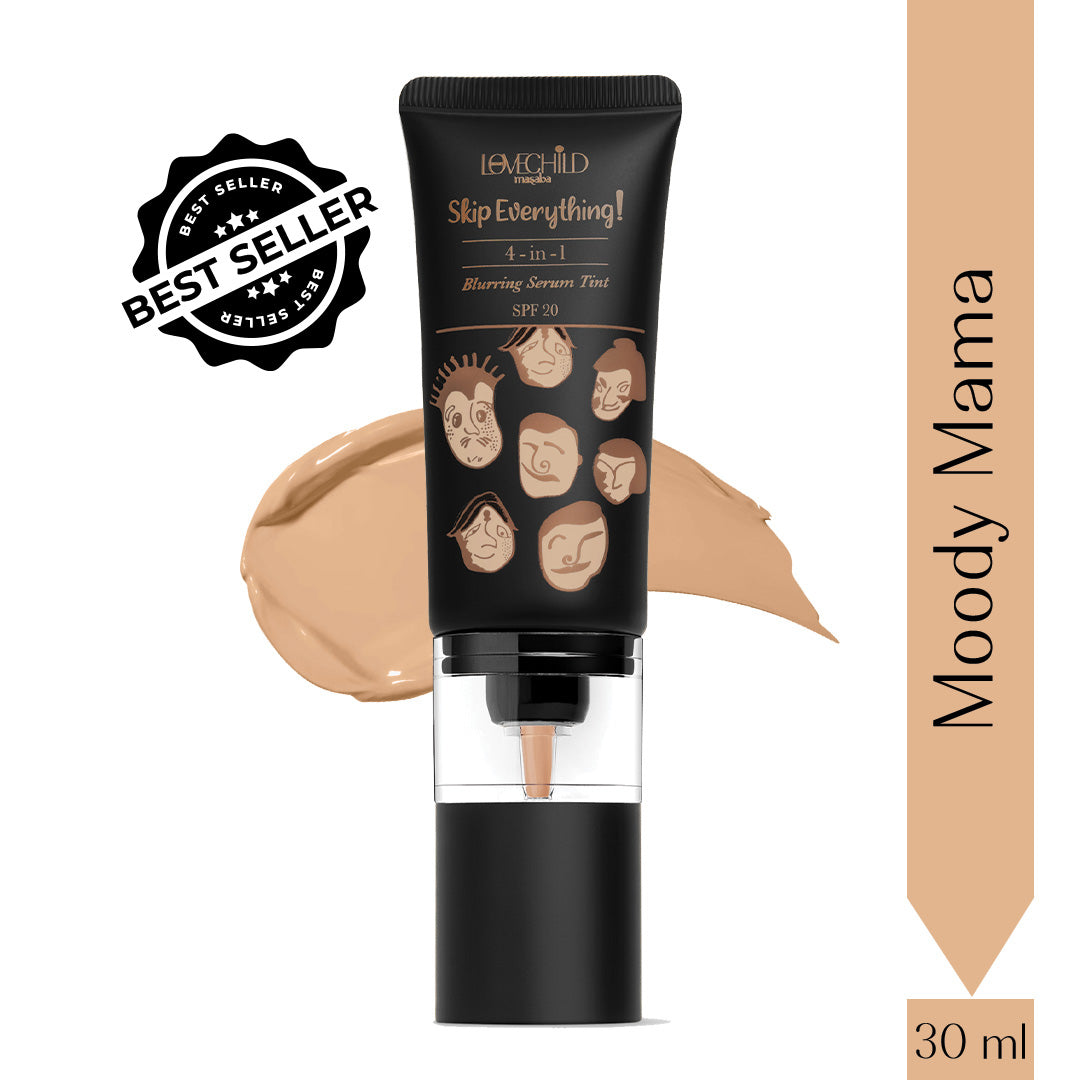 Moody Mama- Skip Everything Blurring Serum Skin Tint  4-in-1 Benefits