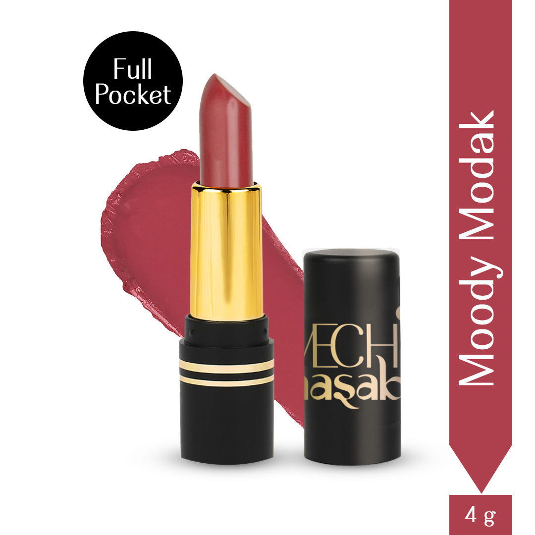 Moody Modak Full Pocket Lipstick (Wine Red) Soft Matte Finish