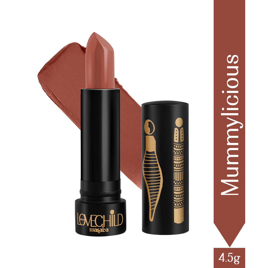 Mummylicious - Bare Browns Ultra Matte Lipstick (Rustic Brown)- Intense color pay-off