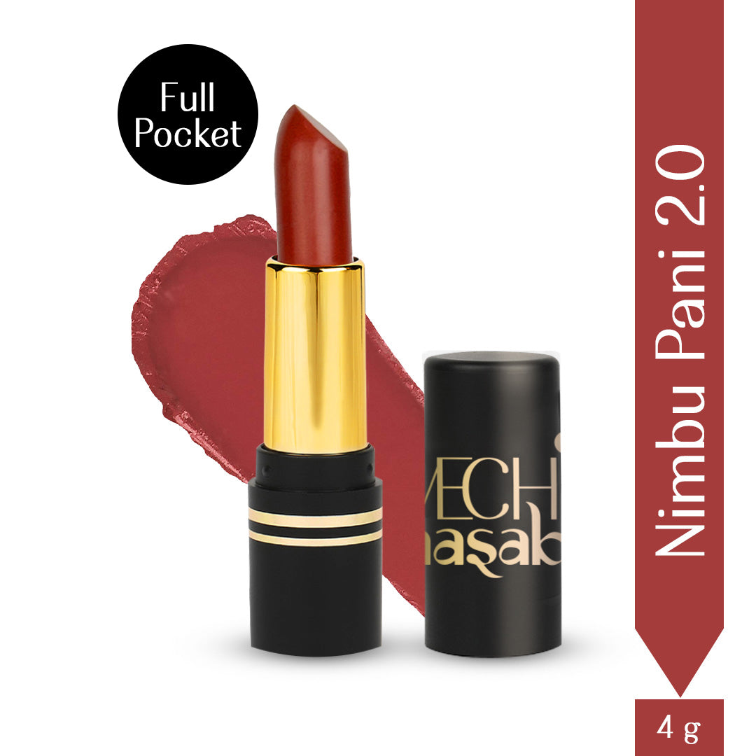 Nimbu Pani 2.0 Full Pocket Lipstick (Rustic Brown) Soft Matte Finish