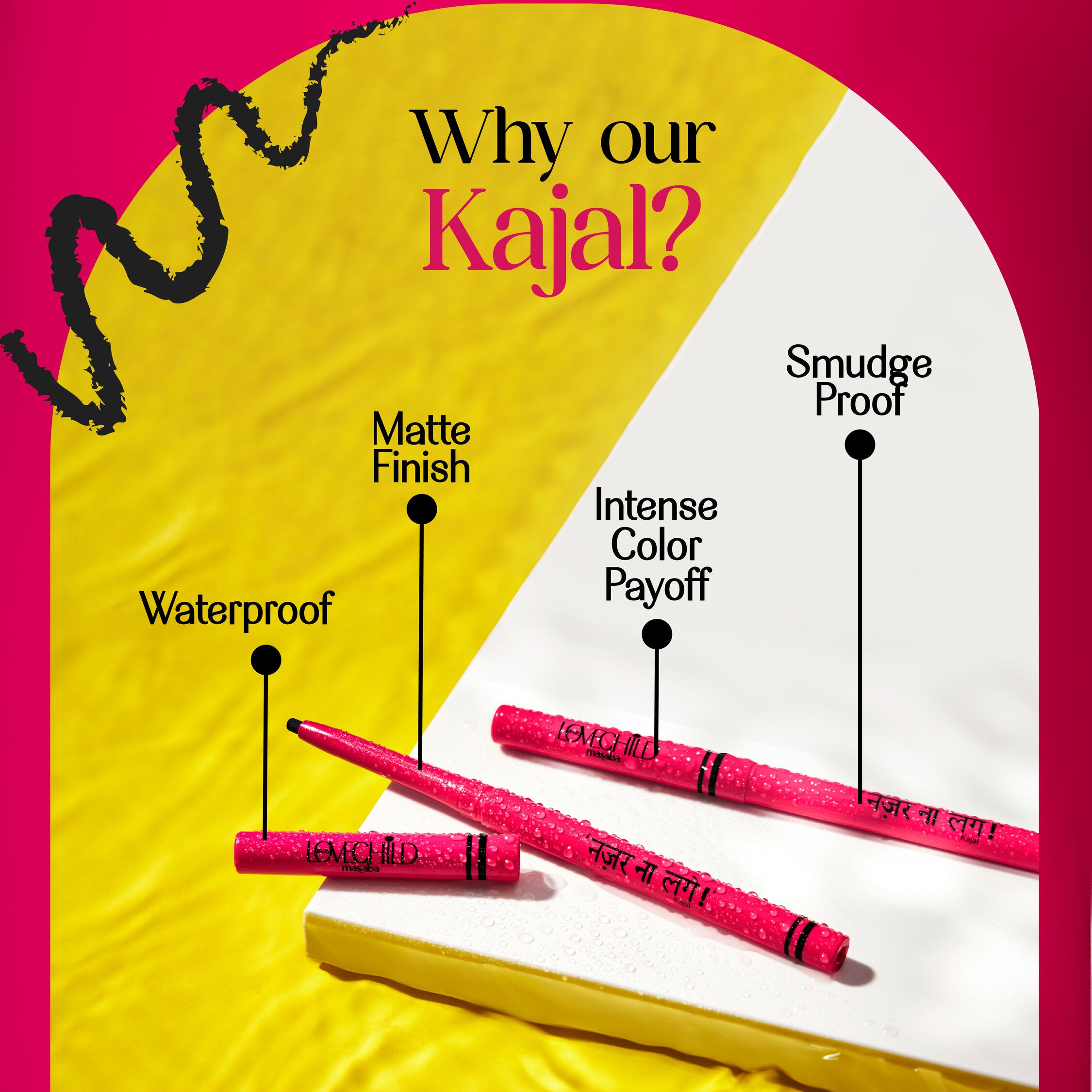 Nazar Na Lage Smooth - Talking Kajal (Black) Water-proof & Smudge-proof