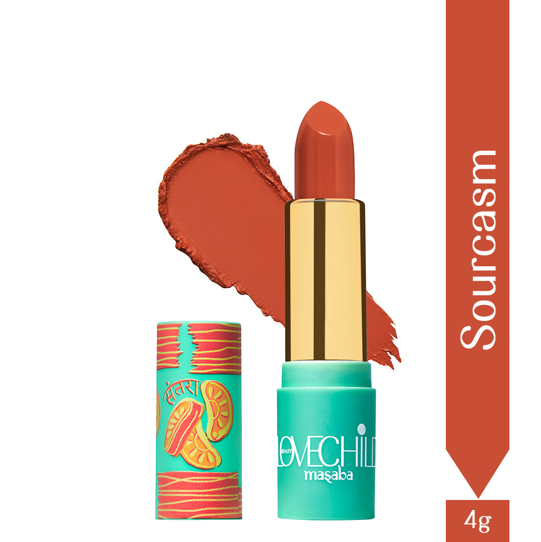 Sour-casm- Luxe-Matte Lipstick  (Rustic Orange) Velvet Matte Finish