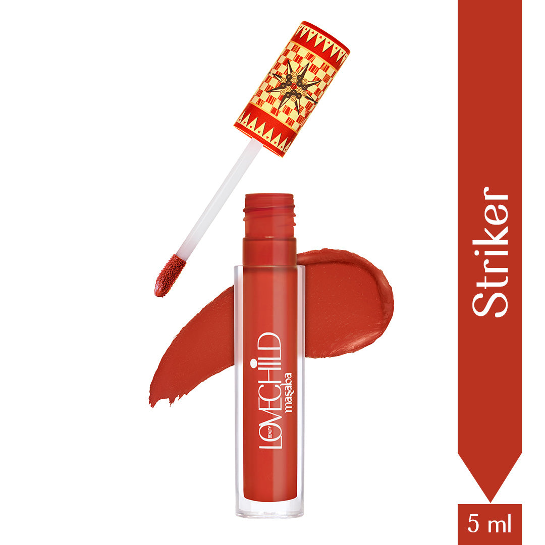 Striker- Game On! Mad-Matte Liquid Lipstick  (Reddish Orange) Transfer-proof