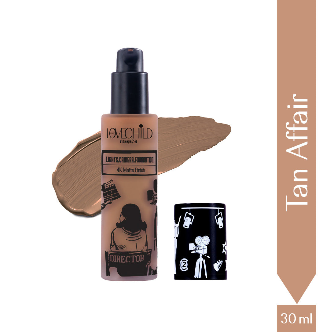 Tan Affair- Lights Camera Foundation  4K Matte Finish