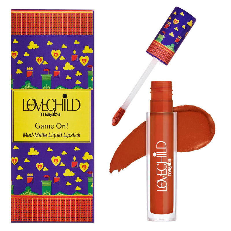 LoveChild Masaba - Bonus | Transfer-proof Rustic Orange Liquid Lipstick, 5ml