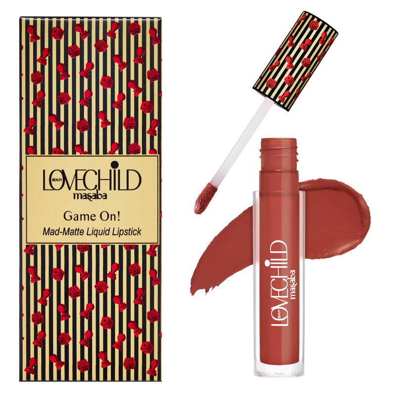 LoveChild Masaba - Get Rollin' | Transfer-proof Brick Nude Liquid Lipstick, 5ml