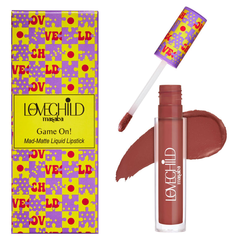 LoveChild Masaba - It Fits | Transfer-proof Mauve Pink Liquid Lipstick, 5ml
